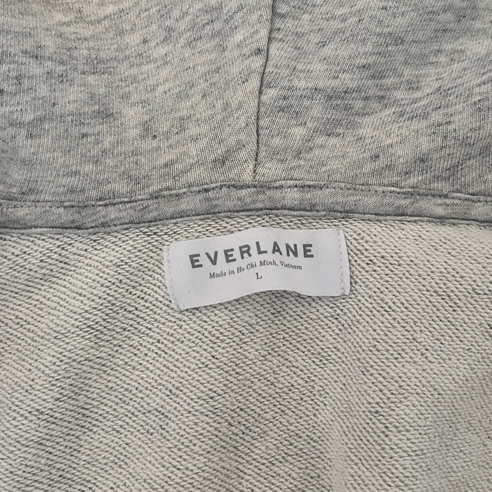 Everlane Heather Gray Terry Zip-Up Hoodie (unisex L Men/XL Women)
